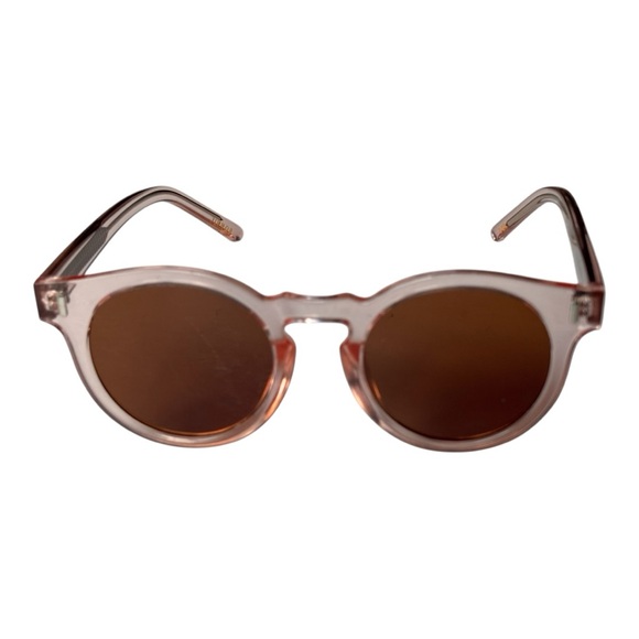 Bonnie Clyde Women’s The Hill round fashion sheer pink sunglasses | 50.22.145